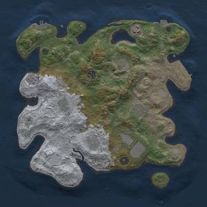 Thumbnail Rust Map: Procedural Map, Size: 3500, Seed: 772963407, 16 Monuments