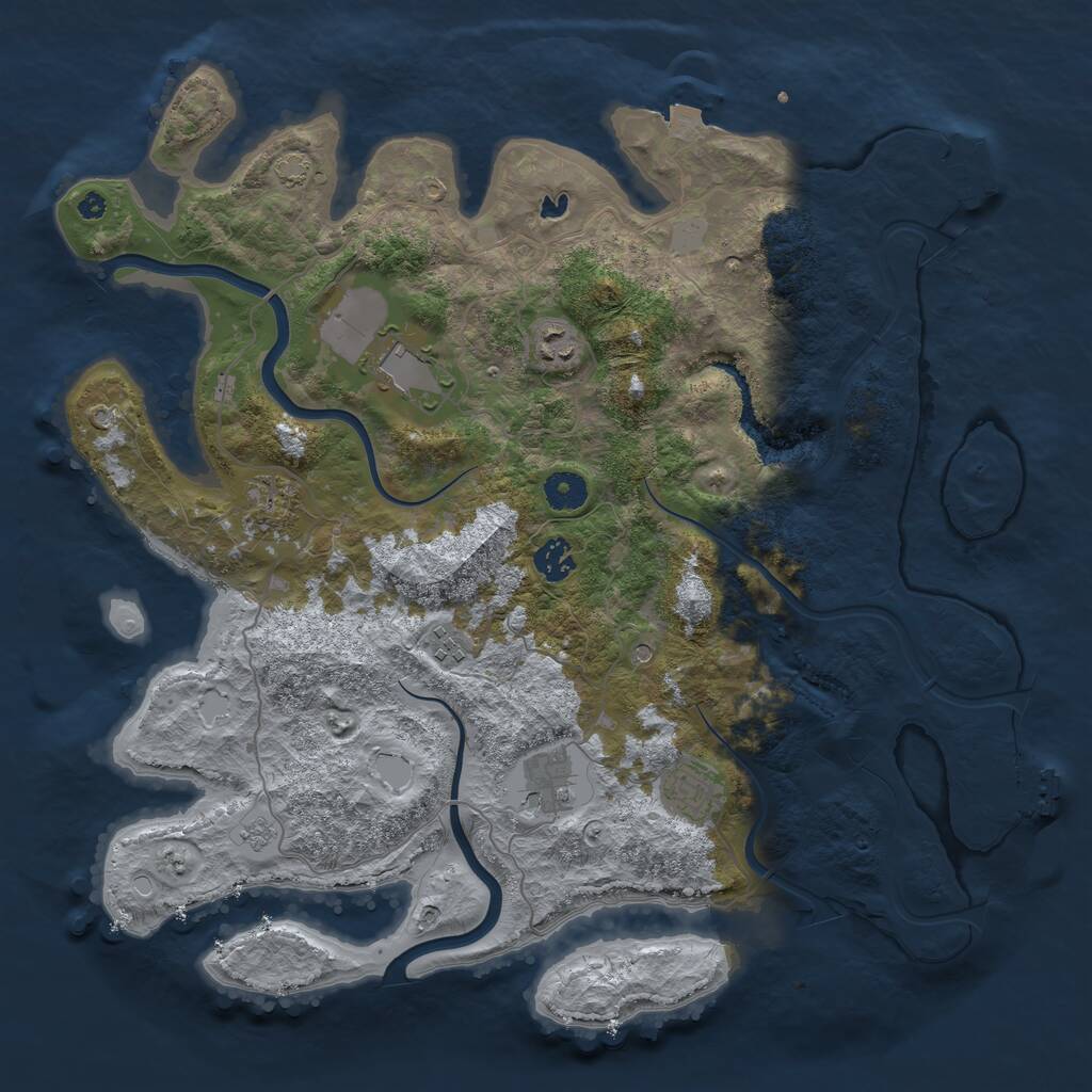 Rust Map: Procedural Map, Size: 4000, Seed: 1549062191, 13 Monuments