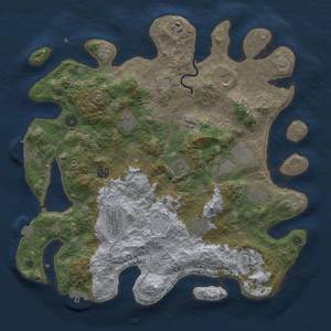 Thumbnail Rust Map: Procedural Map, Size: 4000, Seed: 1992869543, 19 Monuments