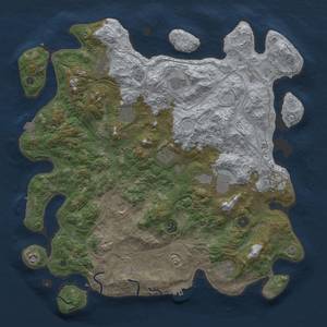 Thumbnail Rust Map: Procedural Map, Size: 4500, Seed: 253459421, 19 Monuments