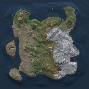 Thumbnail Rust Map: Procedural Map, Size: 3000, Seed: 2121665161, 14 Monuments