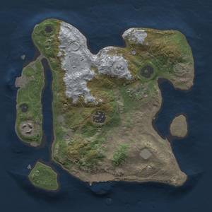 Thumbnail Rust Map: Procedural Map, Size: 2500, Seed: 451087842, 10 Monuments