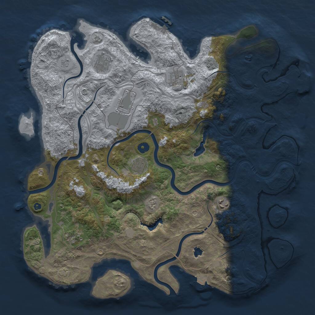 Rust Map: Procedural Map, Size: 4250, Seed: 50424, 13 Monuments