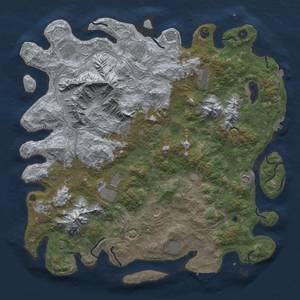 Thumbnail Rust Map: Procedural Map, Size: 5000, Seed: 2049399722, 19 Monuments