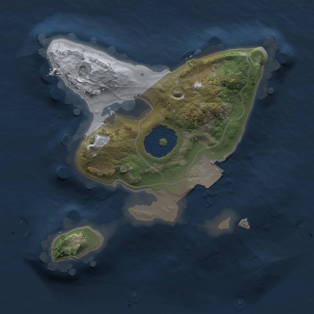 Rust Map: Procedural Map, Size: 1500, Seed: 474, 1 Monuments