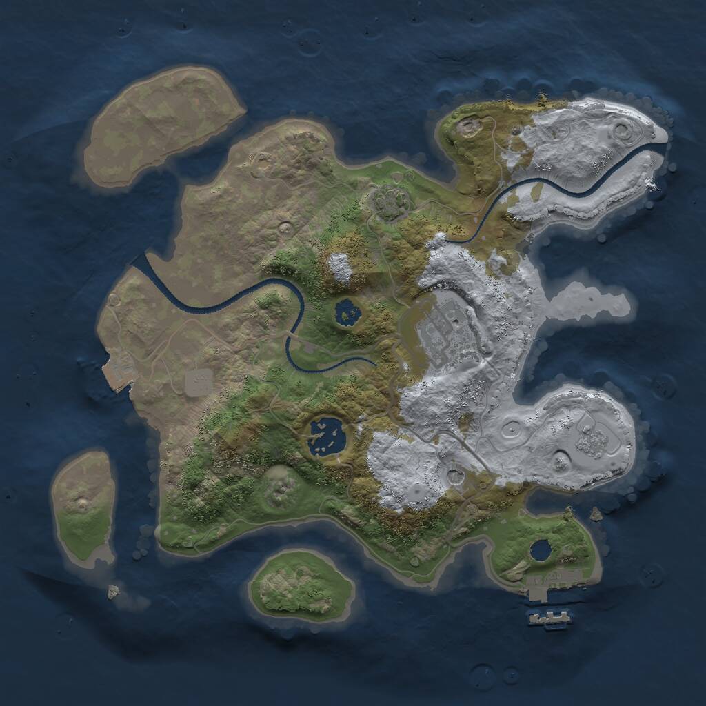 Rust Map: Procedural Map, Size: 2700, Seed: 2425324, 7 Monuments