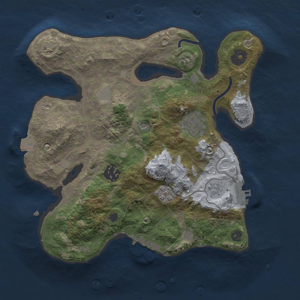 Rust Map: Procedural Map, Size: 2750, Seed: 716377805, 11 Monuments