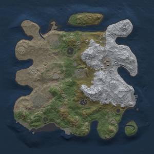 Thumbnail Rust Map: Procedural Map, Size: 3250, Seed: 1104681326, 14 Monuments