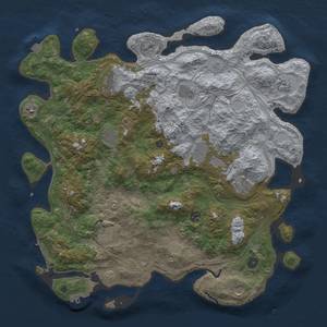Thumbnail Rust Map: Procedural Map, Size: 4500, Seed: 239677581, 19 Monuments