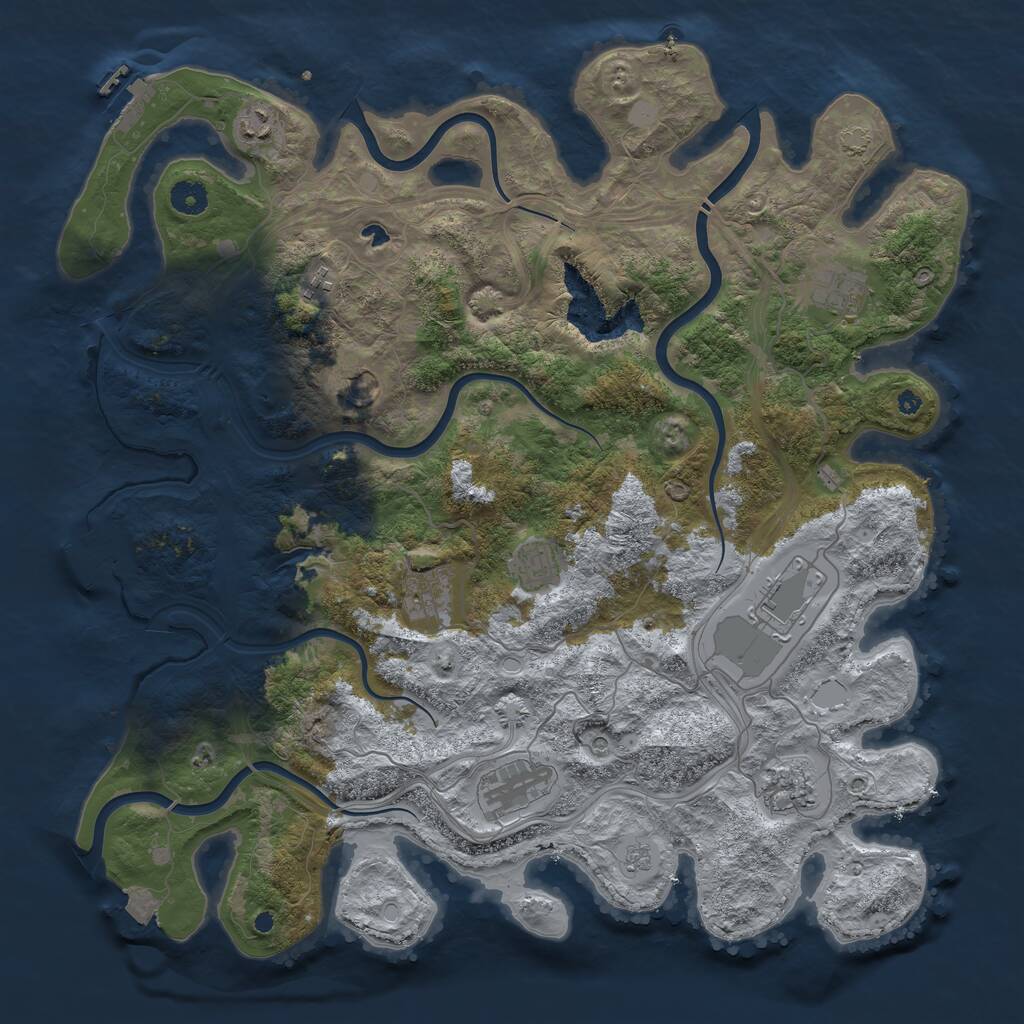 Rust Map: Procedural Map, Size: 4250, Seed: 748978428, 15 Monuments