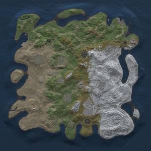 Thumbnail Rust Map: Procedural Map, Size: 3900, Seed: 211880125, 19 Monuments