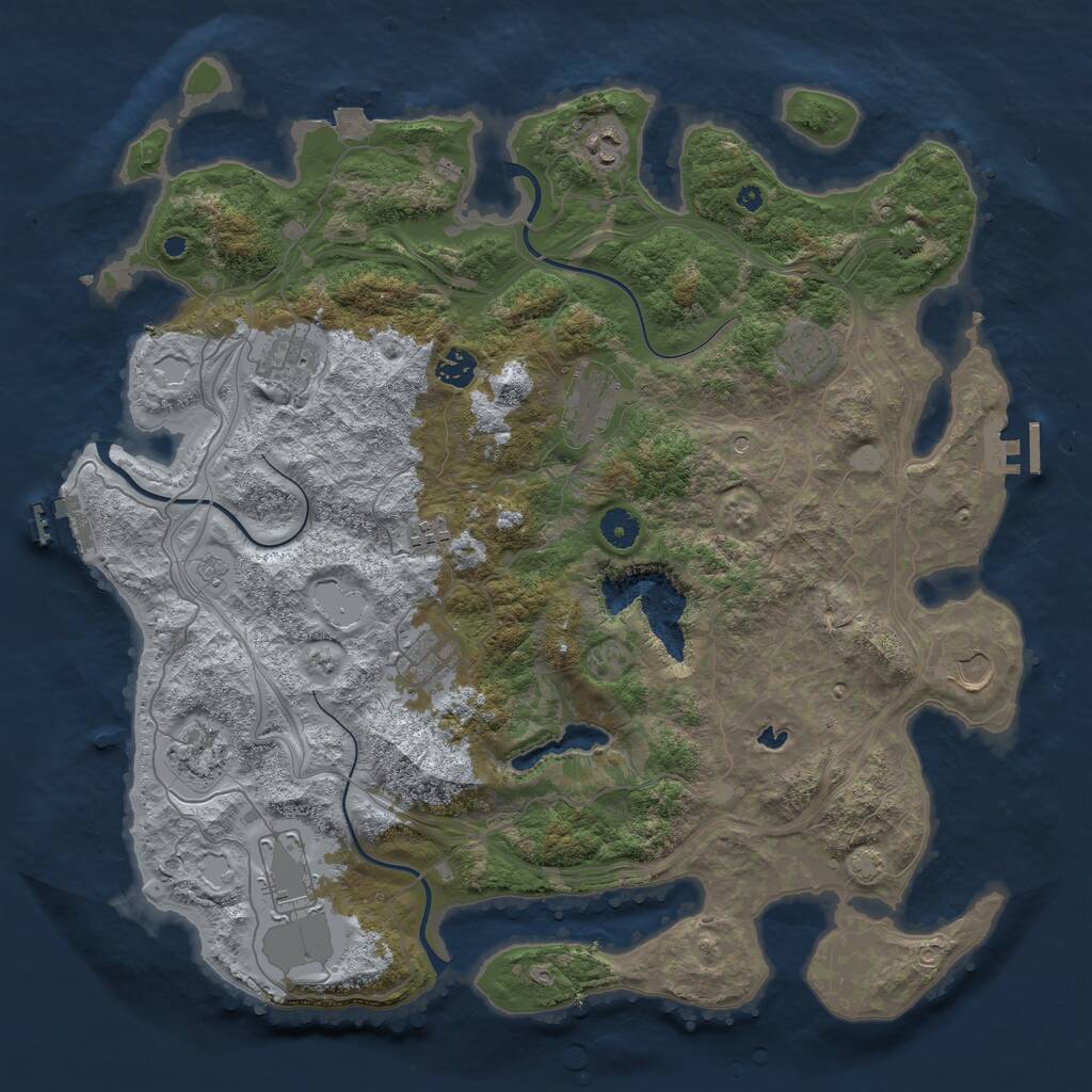 Rust Map: Procedural Map, Size: 4250, Seed: 1558366441, 16 Monuments