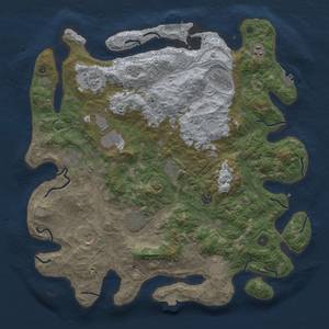 Thumbnail Rust Map: Procedural Map, Size: 4500, Seed: 22995421, 19 Monuments