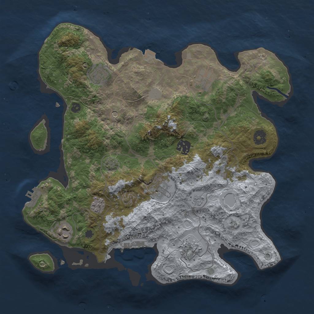 Rust Map: Procedural Map, Size: 3300, Seed: 200878138, 15 Monuments
