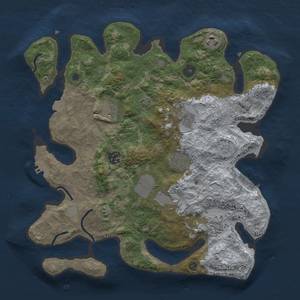 Thumbnail Rust Map: Procedural Map, Size: 3500, Seed: 1056257151, 14 Monuments