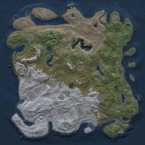 Thumbnail Rust Map: Procedural Map, Size: 4500, Seed: 20240404, 15 Monuments