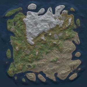 Thumbnail Rust Map: Procedural Map, Size: 4500, Seed: 977813374, 19 Monuments