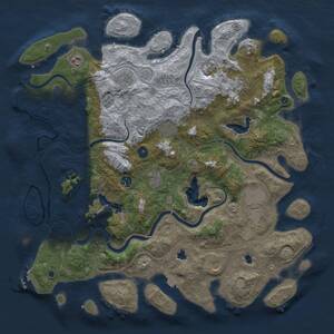 Thumbnail Rust Map: Procedural Map, Size: 4500, Seed: 977813374, 15 Monuments