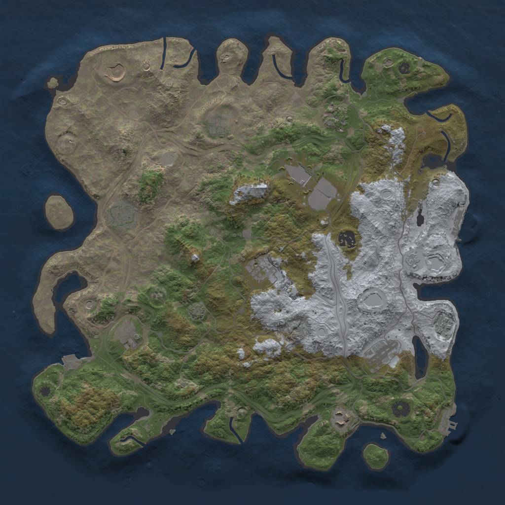 Rust Map: Procedural Map, Size: 4250, Seed: 811262002, 19 Monuments