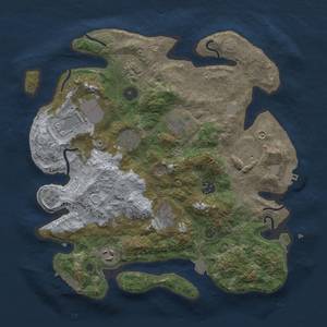 Thumbnail Rust Map: Procedural Map, Size: 3500, Seed: 1971901696, 17 Monuments