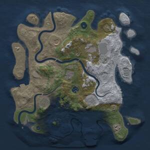 Thumbnail Rust Map: Procedural Map, Size: 3500, Seed: 389732918, 14 Monuments