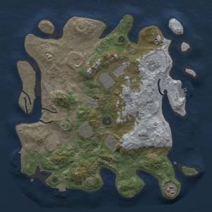 Thumbnail Rust Map: Procedural Map, Size: 3500, Seed: 389732918, 16 Monuments