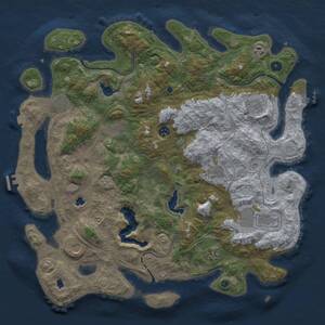 Thumbnail Rust Map: Procedural Map, Size: 4500, Seed: 865600, 16 Monuments