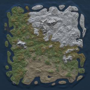 Thumbnail Rust Map: Procedural Map, Size: 6000, Seed: 624347308, 19 Monuments