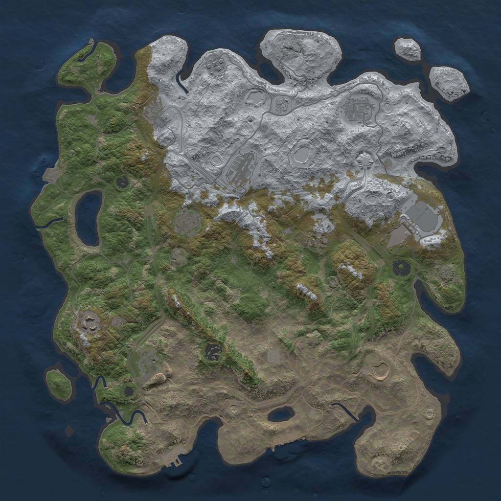 Rust Map: Procedural Map, Size: 4250, Seed: 1764401036, 19 Monuments