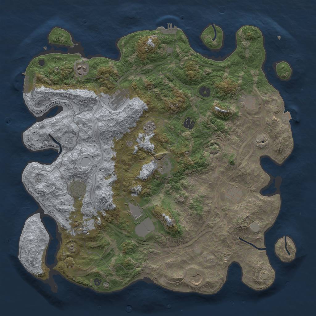 Rust Map: Procedural Map, Size: 4250, Seed: 1549903310, 19 Monuments