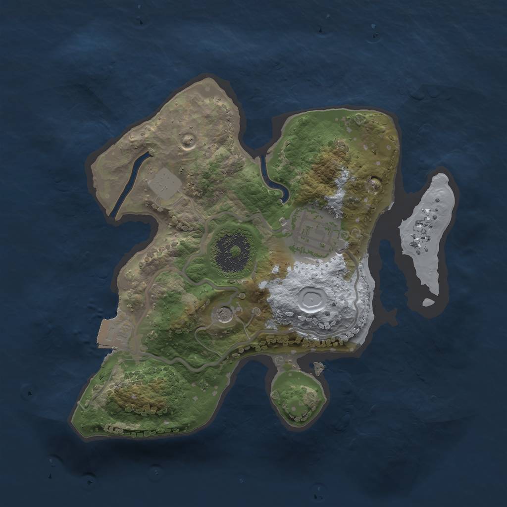 Rust Map: Procedural Map, Size: 2000, Seed: 41234242, 5 Monuments