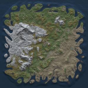 Thumbnail Rust Map: Procedural Map, Size: 6000, Seed: 1186557041, 19 Monuments