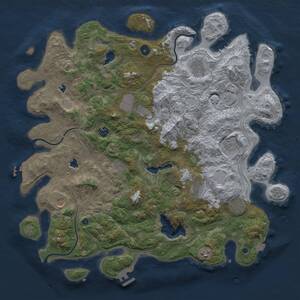 Thumbnail Rust Map: Procedural Map, Size: 4500, Seed: 1527391124, 16 Monuments