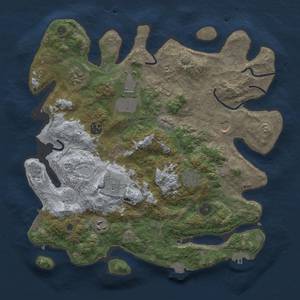 Thumbnail Rust Map: Procedural Map, Size: 3750, Seed: 4042024, 16 Monuments