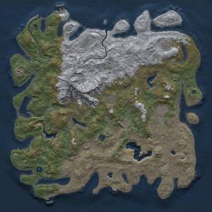 Thumbnail Rust Map: Procedural Map, Size: 5000, Seed: 802568646, 15 Monuments