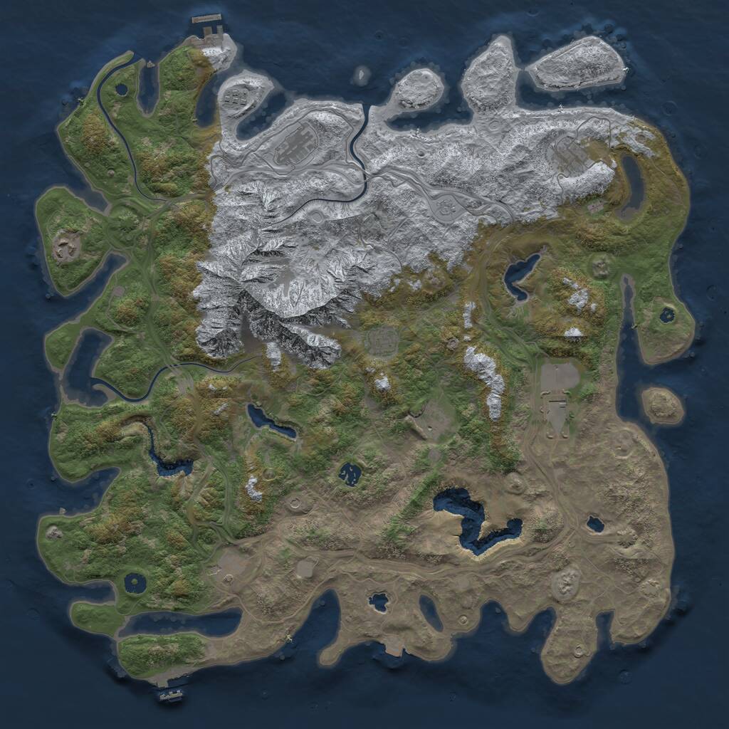 Rust Map: Procedural Map, Size: 5000, Seed: 802568646, 15 Monuments