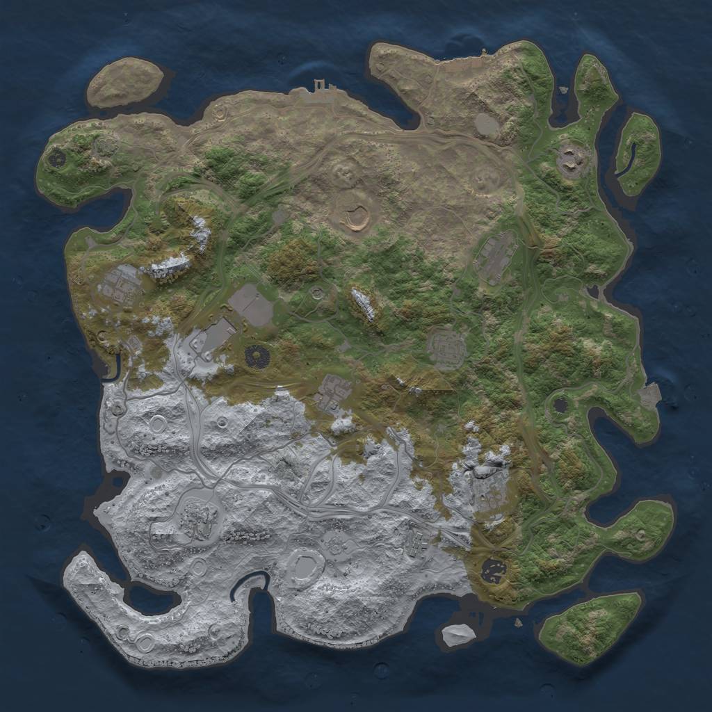 Rust Map: Procedural Map, Size: 4250, Seed: 20240404, 19 Monuments