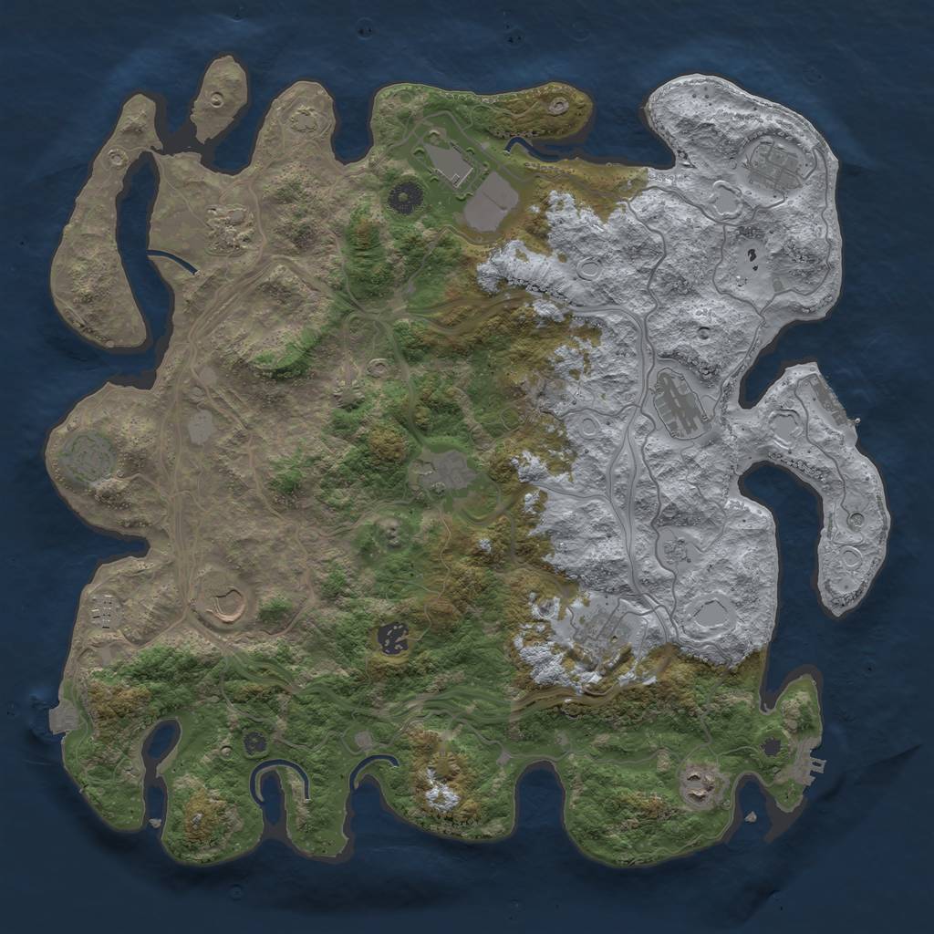 Rust Map: Procedural Map, Size: 4250, Seed: 1903180369, 19 Monuments