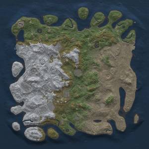 Thumbnail Rust Map: Procedural Map, Size: 4500, Seed: 1659927592, 19 Monuments