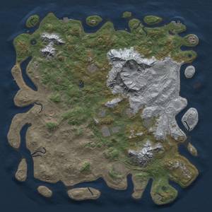 Thumbnail Rust Map: Procedural Map, Size: 5250, Seed: 1238476366, 19 Monuments