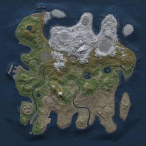 Thumbnail Rust Map: Procedural Map, Size: 3000, Seed: 493924094, 11 Monuments