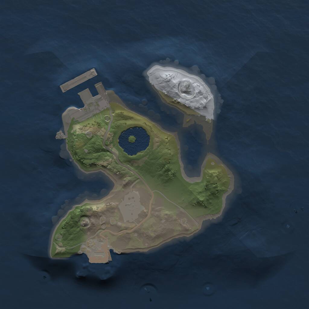 Rust Map: Procedural Map, Size: 1600, Seed: 545730557, 2 Monuments