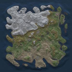Thumbnail Rust Map: Procedural Map, Size: 4250, Seed: 646085843, 19 Monuments