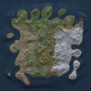 Thumbnail Rust Map: Procedural Map, Size: 3300, Seed: 22347694, 14 Monuments