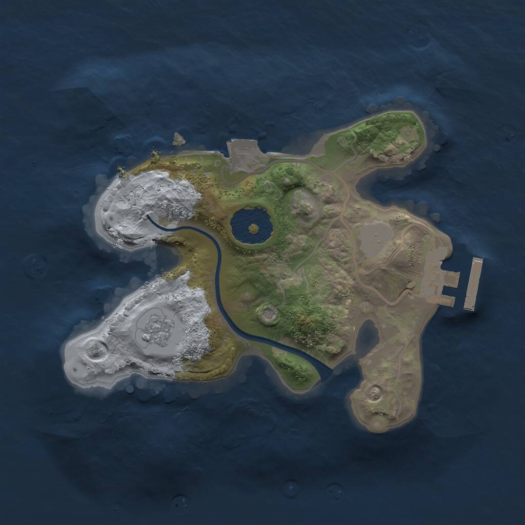 Rust Map: Procedural Map, Size: 2000, Seed: 1880966690, 3 Monuments
