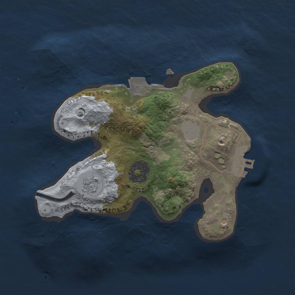 Rust Map: Procedural Map, Size: 2000, Seed: 1880966690, 5 Monuments