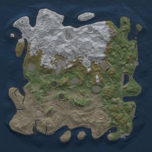 Thumbnail Rust Map: Procedural Map, Size: 4500, Seed: 1917793847, 19 Monuments