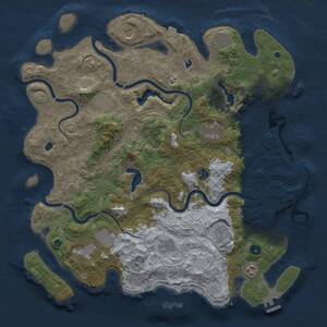Thumbnail Rust Map: Procedural Map, Size: 4500, Seed: 1619600681, 17 Monuments