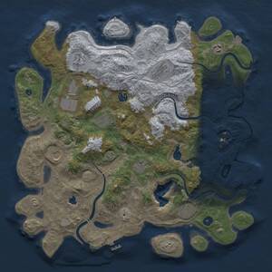 Thumbnail Rust Map: Procedural Map, Size: 4250, Seed: 390781655, 16 Monuments