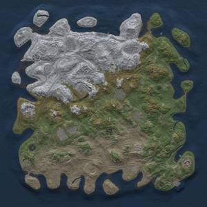 Thumbnail Rust Map: Procedural Map, Size: 4500, Seed: 392374137, 18 Monuments